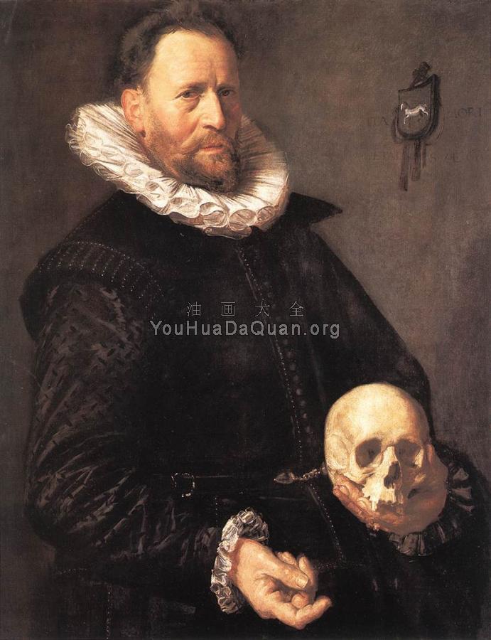 Portrait of a Man Holding a Skull - 弗朗斯·哈尔斯